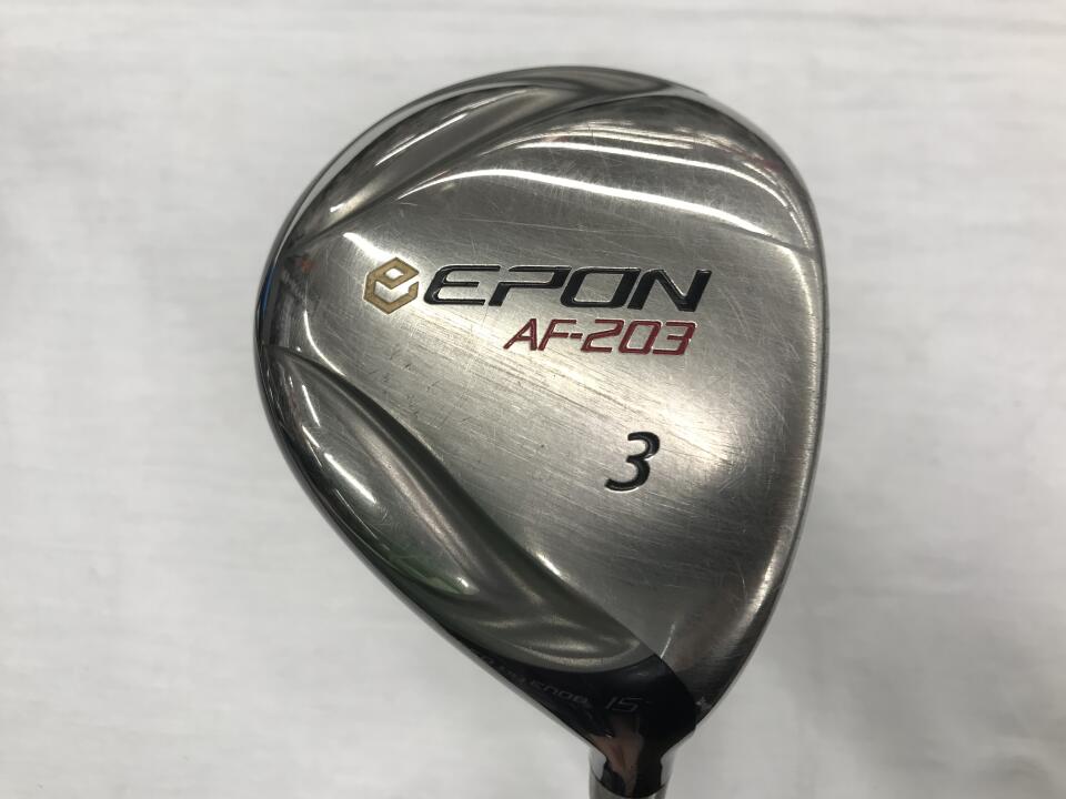 【中古】エポン AF-203 フェアウェイウッド 3W 15° Sフレックス 43.0インチ ヘッドカバーあり KUROKAGE 60G リシャフト品 Cランク 右利き用 EPON ゴルフクラブ ゴルフドゥ ゴルフ用品 GOLF DO 中古ゴル