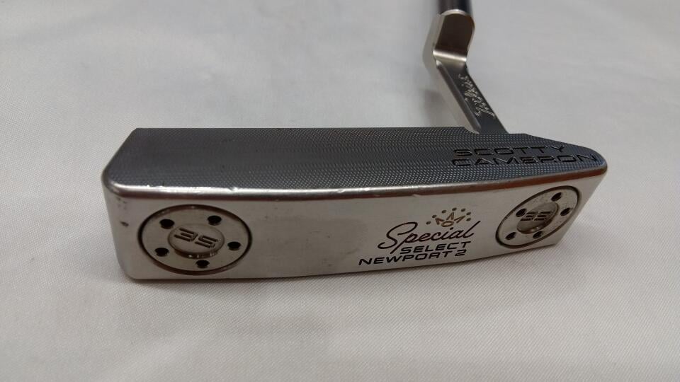 【中古】タイトリスト SC Special SELECT NEWPORT 2 パター 34.0インチ ヘッドカバーあり オリジナルスチール Dランク 右利き用 Titleist ゴルフクラブ スコッティキャメロン スペシャルセレクト ニュ