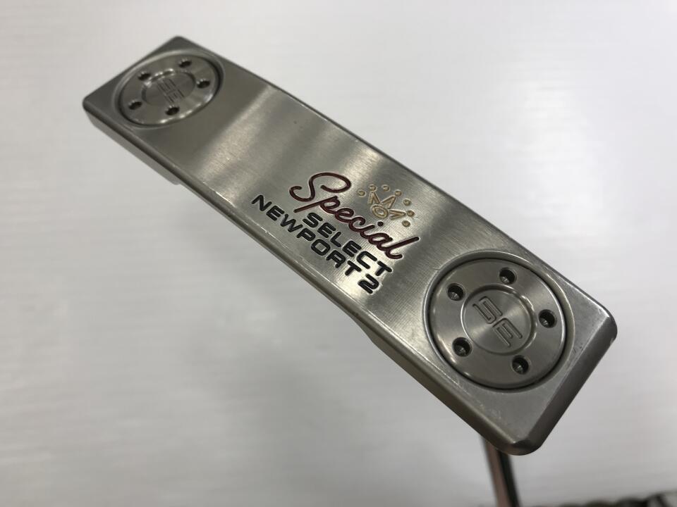 【中古】タイトリスト SC Special SELECT NEWPORT 2 パター 34.0インチ ヘッドカバーあり オリジナルスチール Cランク 右利き用 Titleist ゴルフクラブ スコッティキャメロン スペシャルセレクト ニュ