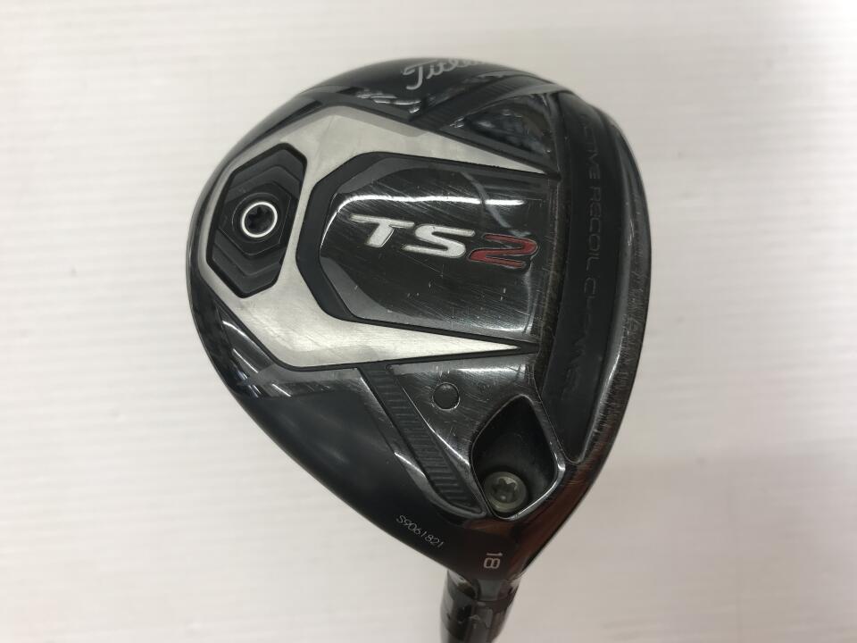 【中古】【訳あり】タイトリスト TS2 フェアウェイウッド 5W 18° Sフレックス 42.0インチ ディアマナ　DF 60＊クラウン凹みあり リシャフト品 Dランク 右利き用 Titleist ゴルフクラブ ゴルフドゥ