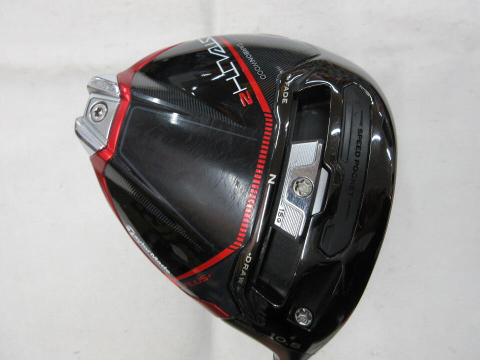 【中古】テーラーメイド STEALTH2 PLUS ドライバー 10.5° Sフレックス 45.25インチ ヘッドカバーあり ◆リシャフト◆Speeder569EVO? リシャフト品 Cランク 右利き用 Taylormade ゴルフクラブ ステルス2プ