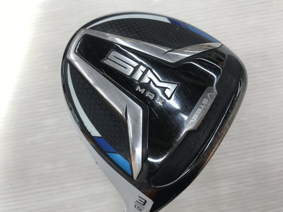 【中古】テーラーメイド SIM MAX フェアウェイウッド 3W 15° Sフレックス 43.0インチ ツアーAD　PT-6 リシャフト品 Dランク 右利き用 Taylormade ゴルフクラブ シムマックス ゴルフドゥ ゴルフ用品 GOL