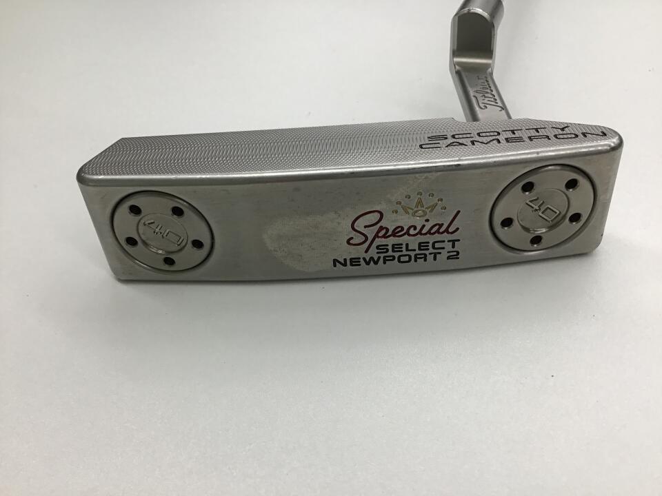 【中古】タイトリスト SC Special SELECT NEWPORT 2 パター 33.5インチ ヘッドカバーあり オリジナルスチール Cランク 右利き用 Titleist ゴルフクラブ スコッティキャメロン スペシャルセレクト ニュ