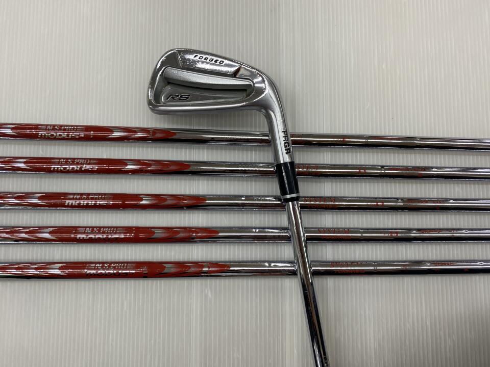 【中古】【訳あり】プロギア RS FORGED 2018 アイアンセット Sフレックス 37.5インチ NSプロ MODUS 3 SISTEM3 TOUR 125 リシャフト品 Dランク 右利き用 PRGR ゴルフクラブ ゴルフドゥ ゴルフ用品 GOLF DO 中古