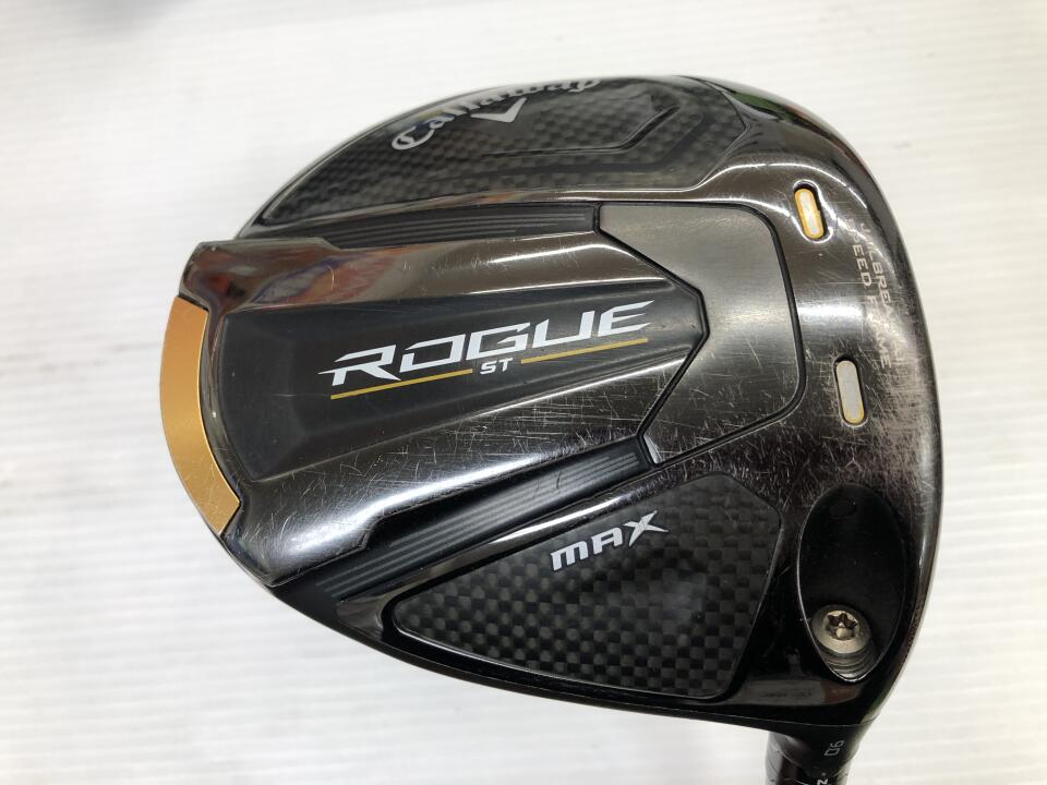 【中古】キャロウェイ ROGUE ST MAX ドライバー 9° Sフレックス 44.75インチ ヘッドカバーあり ツア-AD　DJ-6 リシャフト品 Cランク 右利き用 Callaway ゴルフクラブ ローグSTマックス ゴルフドゥ ゴル