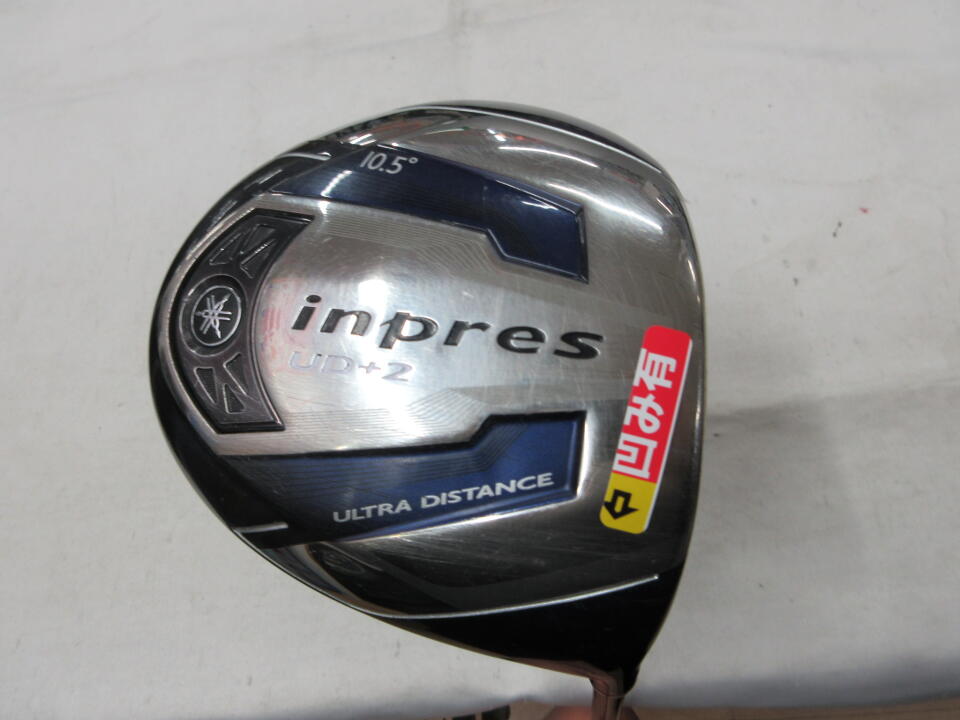 【中古】【訳あり】ヤマハ inpres UD+2 ドライバー 10.5° SRフレックス 45.75インチ ヘッドカバーあり ◆リシャフト◆Speeder569EVO? リシャフト品 Dランク 右利き用 YAMAHA ゴルフクラブ ゴルフドゥ