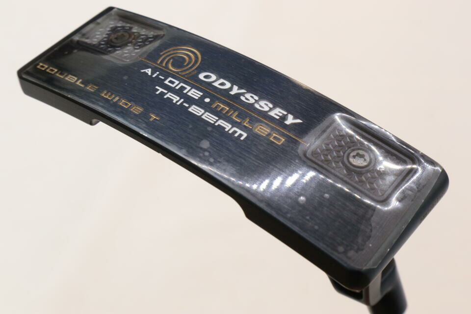 【中古】オデッセイ Ai-ONE MILLED TRI-BEAM DOUBLE WIDE T パター 32.5インチ ヘッドカバーあり オリジナルスチール Bランク 右利き用 ODYSSEY ゴルフクラブ ゴルフドゥ ゴルフ用品 GOLF DO 中古ゴルフクラ