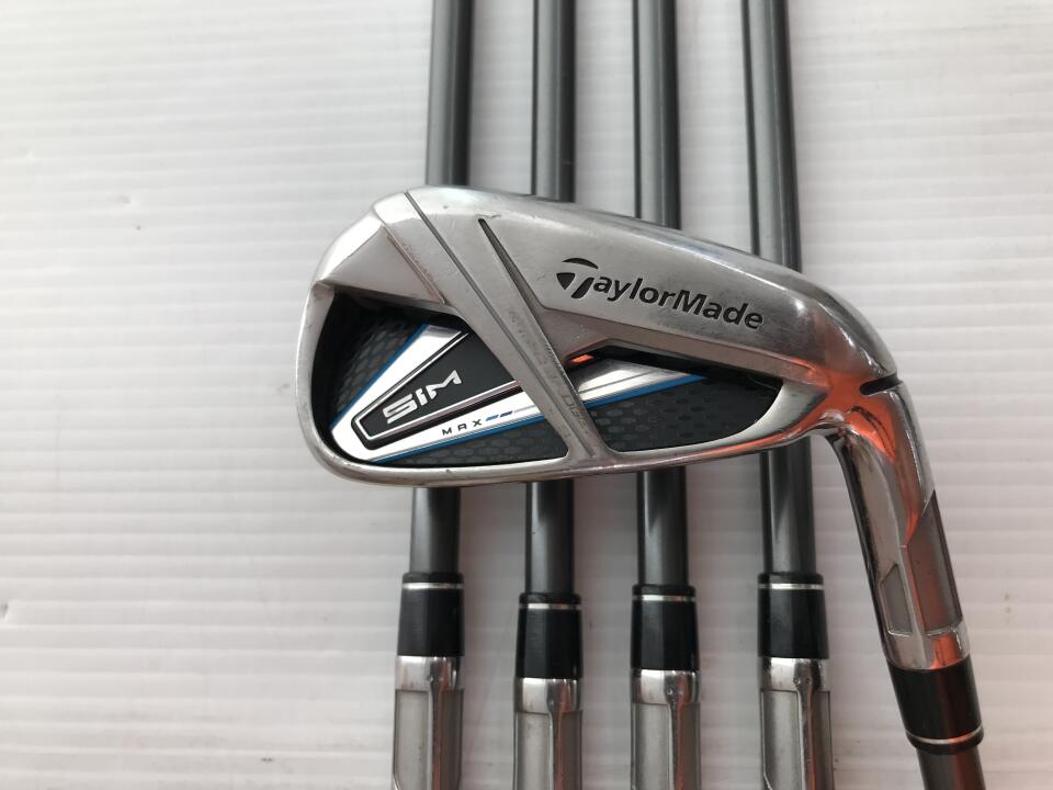 【中古】テーラーメイド SIM MAX アイアンセット Sフレックス 37.75インチ TENSEI BLUE TM60 Dランク 右利き用 Taylormade ゴルフクラブ シムマックス ゴルフドゥ ゴルフ用品 GOLF DO 中古ゴルフクラブ
