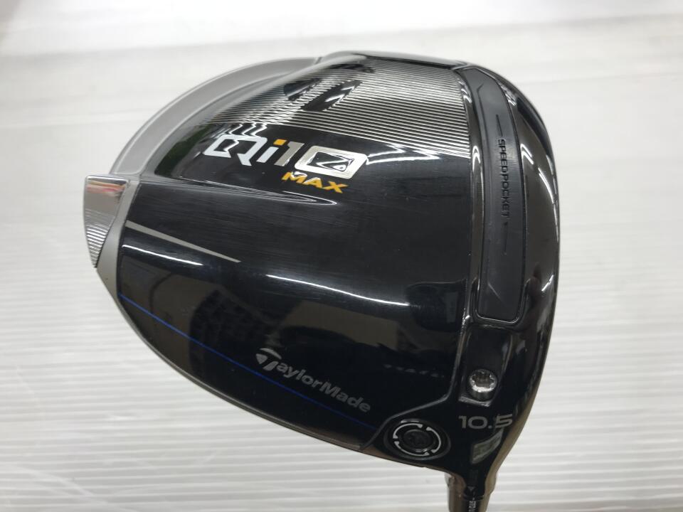 【中古】テーラーメイド Qi10 MAX ドライバー 10.5° Sフレックス 45.0インチ ツアーAD　VR-6 リシャフト品 Dランク 右利き用 Taylormade ゴルフクラブ Qi10マックス ゴルフドゥ ゴルフ用品 GOLF DO 中古ゴ