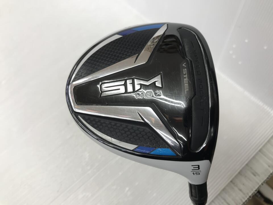 【中古】テーラーメイド SIM MAX フェアウェイウッド 3W 15° Sフレックス 42.75インチ ディアマナPD50 リシャフト品 Cランク 右利き用 Taylormade ゴルフクラブ シムマックス ゴルフドゥ ゴルフ用品 G