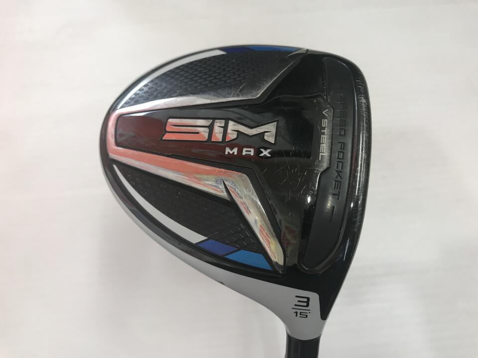 【中古】テーラーメイド SIM MAX フェアウェイウッド 3W 15° Sフレックス 43.0インチ ヘッドカバーあり Speeder 661 EVOLUTION 6 Cランク 右利き用 Taylormade ゴルフクラブ シムマックス ゴルフドゥ ゴル