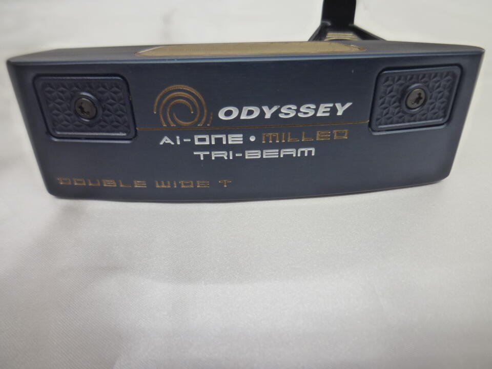 【中古】オデッセイ Ai-ONE MILLED TRI-BEAM DOUBLE WIDE T パター 34.0インチ ヘッドカバーあり オリジナルスチール Cランク 右利き用 ODYSSEY ゴルフクラブ ゴルフドゥ ゴルフ用品 GOLF DO 中古ゴルフクラ