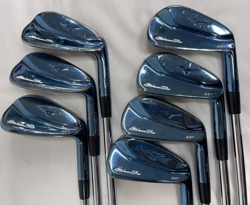 【中古】ミズノ Mizuno Pro 221 Limited Blue Edition アイアンセット 27° S200フレックス 37.75インチ ﾀﾞｲﾅﾐｯｸｺﾞｰﾙﾄﾞ ﾂｱｰｲｼｭｰ for Mizuno Dランク 右利き用 MIZUNO ゴルフクラブ ミズノプ