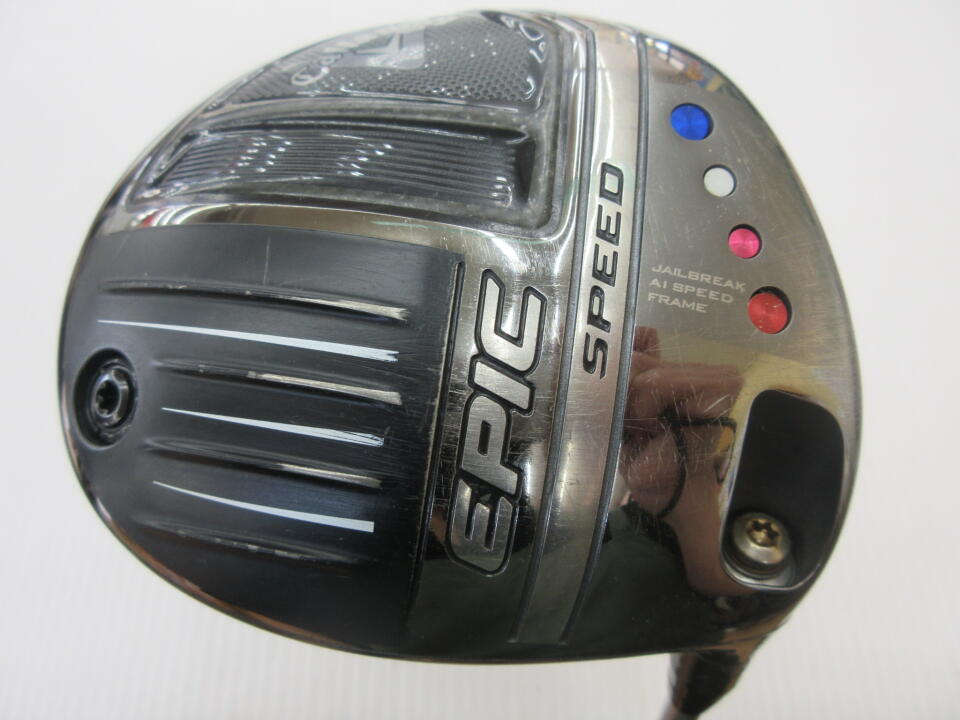 【中古】キャロウェイ EPIC SPEED CUSTOM ドライバー 10.5° Sフレックス 45.0インチ ヘッドカバーあり ATTAS DAAAS リシャフト品 Dランク 右利き用 Callaway ゴルフクラブ エピックスピードカスタム ゴル