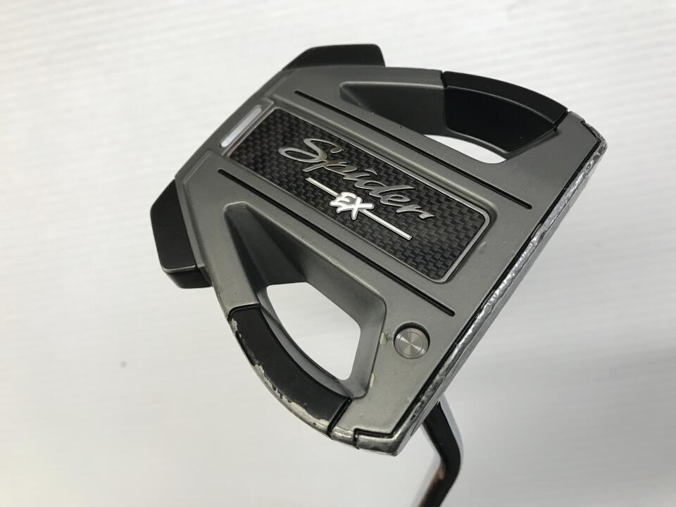【中古】テーラーメイド Spider EX PLATINUM/WHITE SINGLE BEND パター 34.0インチ ヘッドカバーあり オリジナルスチール Dランク 右利き用 Taylormade ゴルフクラブ ゴルフドゥ ゴルフ用品 GOLF DO 中古ゴル