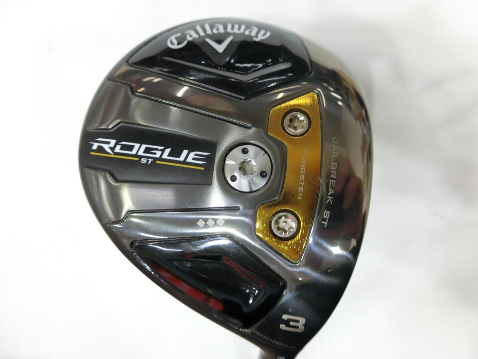 【中古】キャロウェイ ROGUE ST ◆◆◆ フェアウェイウッド 3W 15° Xフレックス 42.5インチ ヘッドカバーあり ◆リシャフト◆VANQUISH 5 リシャフト品 Cランク 右利き用 Callaway ゴルフクラブ ローグS