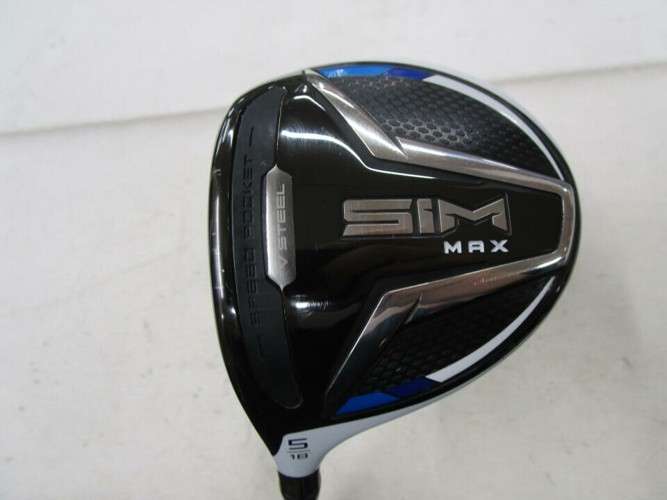 【中古】テーラーメイド SIM MAX フェアウェイウッド 5W 18° Sフレックス 42.25インチ ヘッドカバーあり TENSEI BLUE TM50 Cランク 左利き用 Taylormade ゴルフクラブ シムマックス ゴルフドゥ ゴルフ用