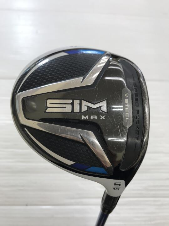 【中古】テーラーメイド SIM MAX フェアウェイウッド 5W 18° Sフレックス 42.5インチ Speeder　EVOLUTION　5　FW リシャフト品 Dランク 右利き用 Taylormade ゴルフクラブ シムマックス ゴルフドゥ ゴルフ