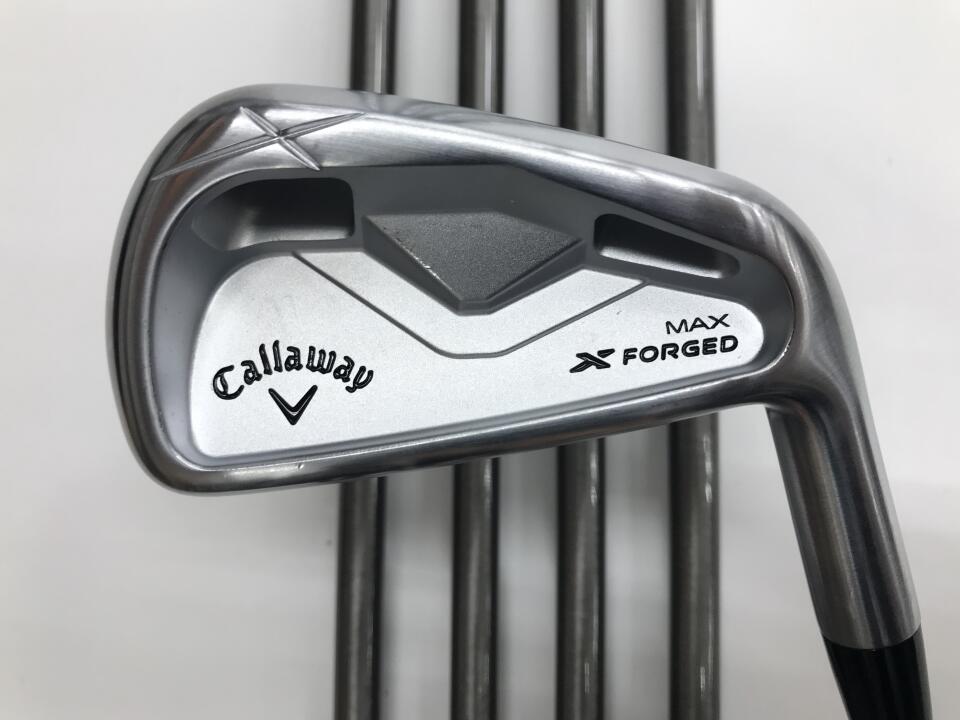 【中古】キャロウェイ X FORGED MAX アイアンセット Rフレックス 37.75インチ SteelFiber i95 cw リシャフト品 Cランク 右利き用 Callaway ゴルフクラブ エックスフォージドマックス ゴルフドゥ ゴルフ用
