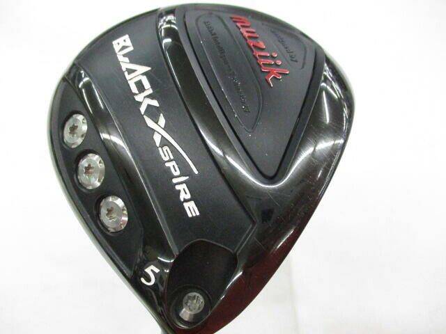 【中古】ムジーク On The Screw BLACK XSPIRE フェアウェイウッド 5W 18° Sフレックス 42.5インチ ヘッドカバーあり LOOP　FW　SIX リシャフト品 Cランク 右利き用 muziik ゴルフクラブ ゴルフドゥ ゴルフ