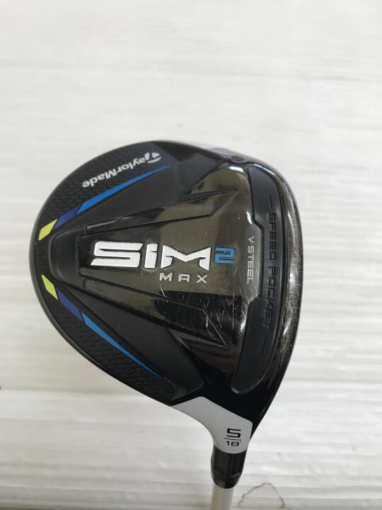 【中古】テーラーメイド SIM2 MAX フェアウェイウッド 5W 18° Sフレックス 42.0インチ ヘッドカバーあり ツアーAD HD-6 Cランク 右利き用 Taylormade ゴルフクラブ シム2マックス ゴルフドゥ ゴルフ用