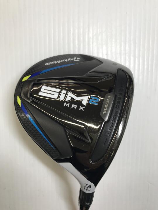 【中古】テーラーメイド SIM2 MAX フェアウェイウッド 3W 15° Sフレックス 43.0インチ ヘッドカバーあり SPD EV3　FW60 リシャフト品 Dランク 右利き用 Taylormade ゴルフクラブ シム2マックス ゴルフド