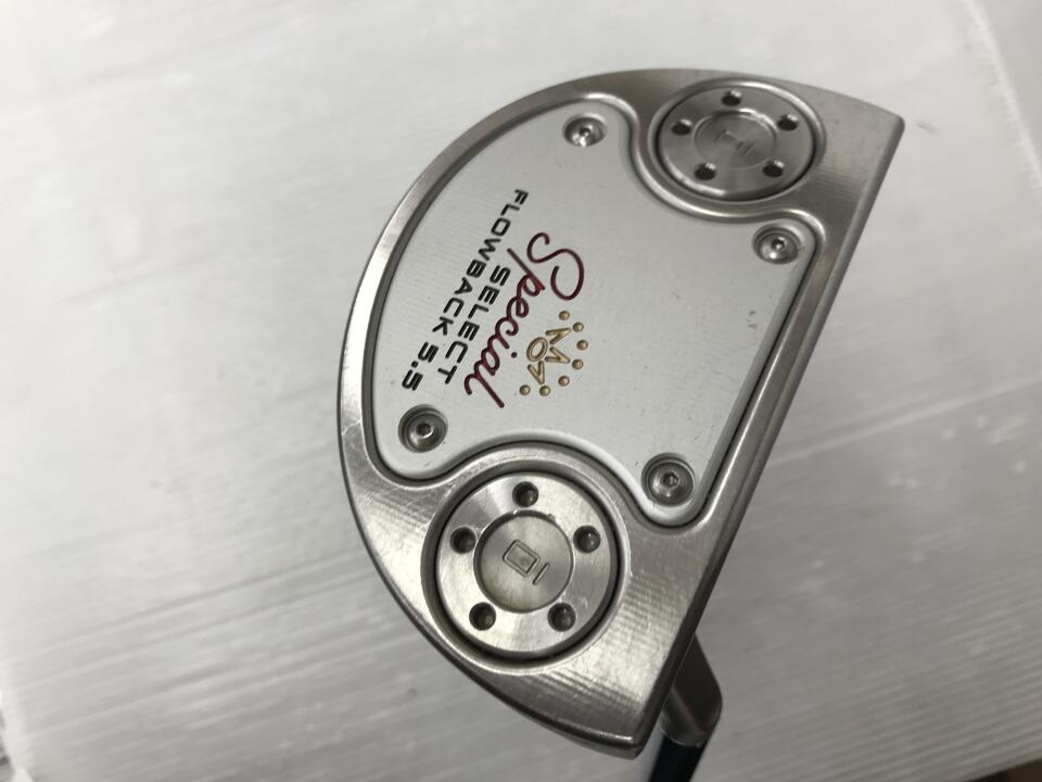 【中古】タイトリスト SC Special SELECT FLOWBACK 5.5 パター 35.0インチ ヘッドカバーあり オリジナルスチール Cランク 右利き用 Titleist ゴルフクラブ スコッティキャメロン スペシャルセレクト フ
