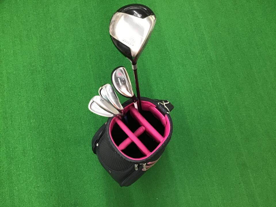 【中古】【訳あり】【レディースモデル】メーカー組み合わせ 店舗オリジナル クラブセット Lフレックス 0.0インチ 店舗オリジナル４本XR０３．FG５U.PD-PW.SW リシャフト品 Dランク 右利き用｜ゴルフ ドゥ 中古クラブ店