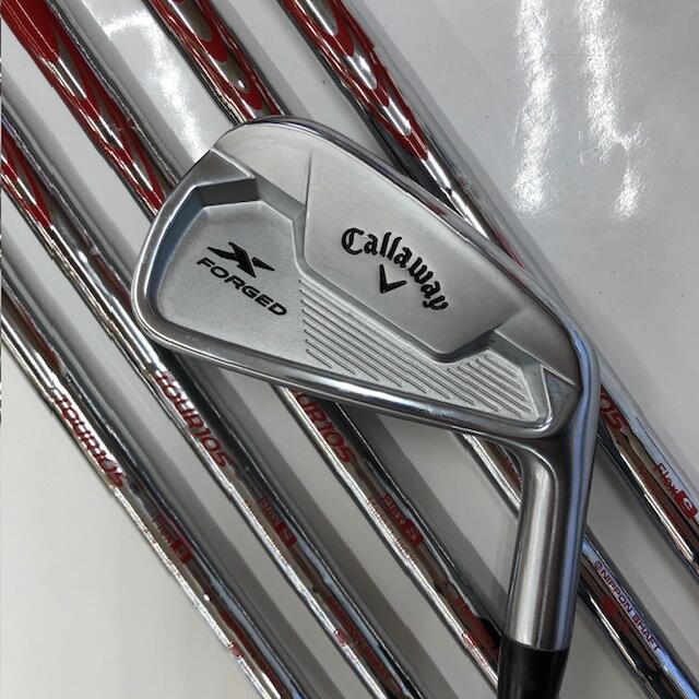 【中古】【訳あり】キャロウェイ X FORGED STAR 2021 アイアンセット Sフレックス 38.0インチ NSプロ MODUS3 TOUR105 リシャフト品 Dランク 右利き用 Callaway ゴルフクラブ エックスフォージドスター2021