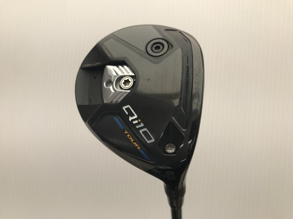 【中古】テーラーメイド Qi10 TOUR フェアウェイウッド 5W 18° TXフレックス 42.25インチ ヘッドカバーあり TENSEI 1KWHITE 70 リシャフト品 Cランク 右利き用 Taylormade ゴルフクラブ Qi10ツアー ゴルフド