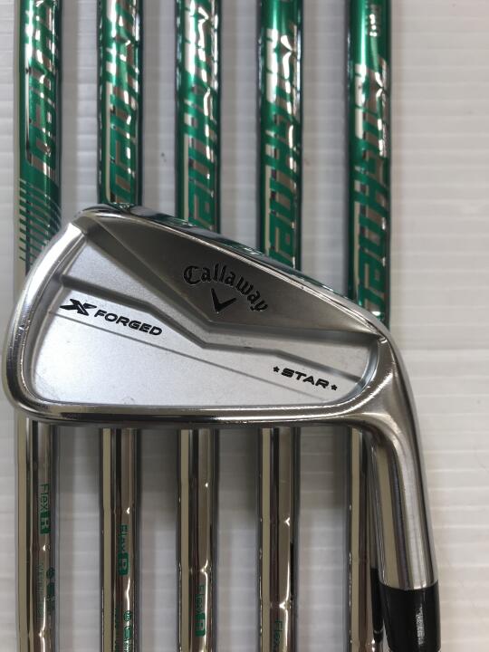 【中古】キャロウェイ X FORGED STAR 2024 アイアンセット Rフレックス 37.75インチ NSプロ750GH　neo リシャフト品 Cランク 右利き用 Callaway ゴルフクラブ エックスフォージドスター2024 ゴルフドゥ ゴ