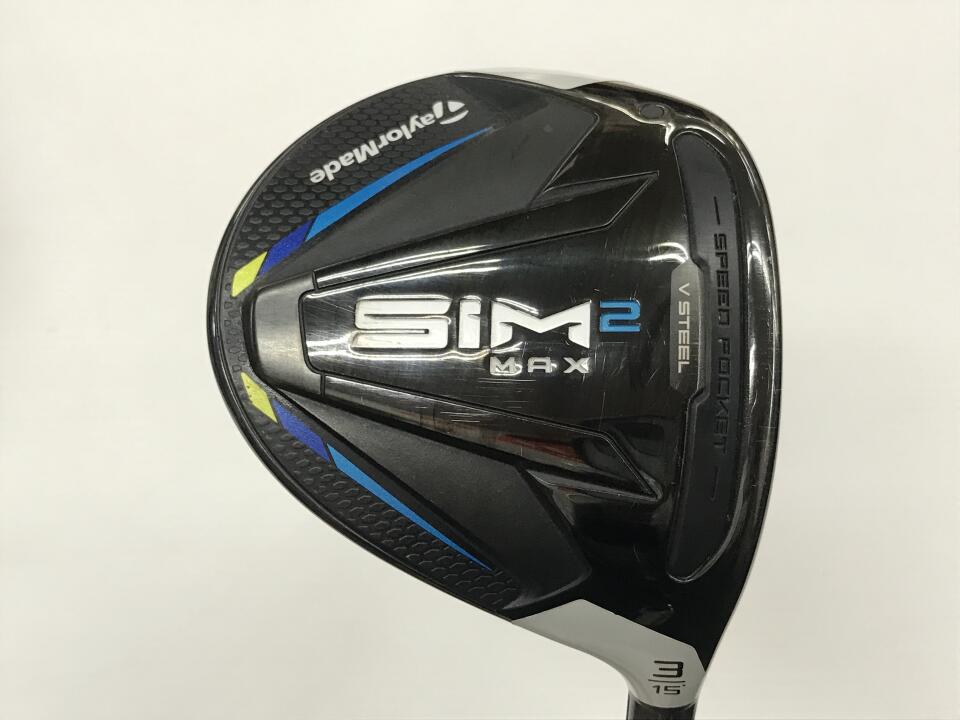 【中古】テーラーメイド SIM2 MAX フェアウェイウッド 3W 15° SRフレックス 43.25インチ ヘッドカバーあり TENSEI BLUE TM50(SIM2) Dランク 右利き用 Taylormade ゴルフクラブ シム2マックス ゴルフドゥ ゴ
