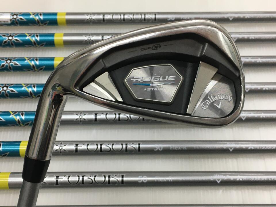 【中古】キャロウェイ ROGUE STAR アイアンセット Rフレックス 38.5インチ FUBUKI for CW 50 Cランク 左利き用 Callaway ゴルフクラブ ローグスター ゴルフドゥ ゴルフ用品 GOLF DO 中古ゴルフクラブ