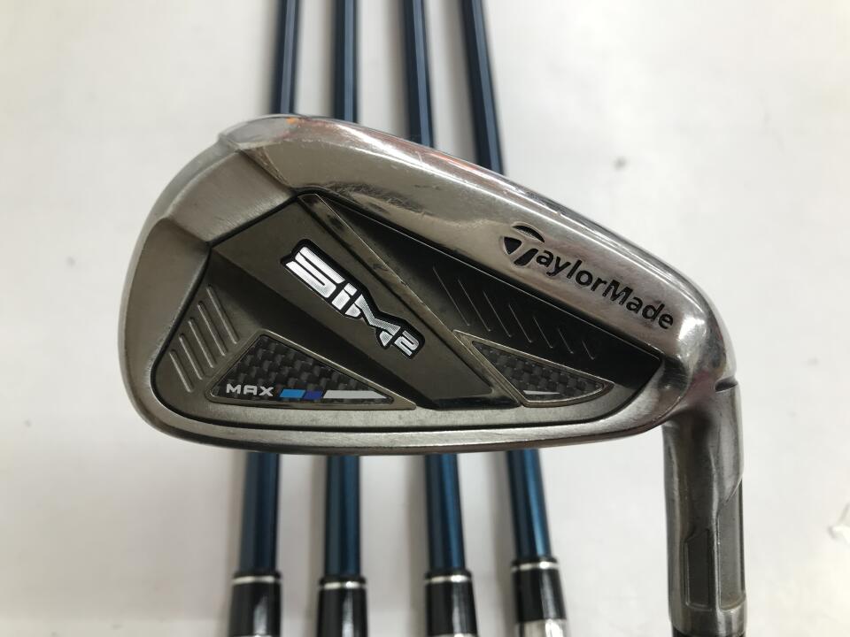 【中古】テーラーメイド SIM2 MAX アイアンセット Rフレックス 37.75インチ TENSEI BLUE TM60(SIM2) Cランク 右利き用 Taylormade ゴルフクラブ シム2マックス ゴルフドゥ ゴルフ用品 GOLF DO 中古ゴルフクラ
