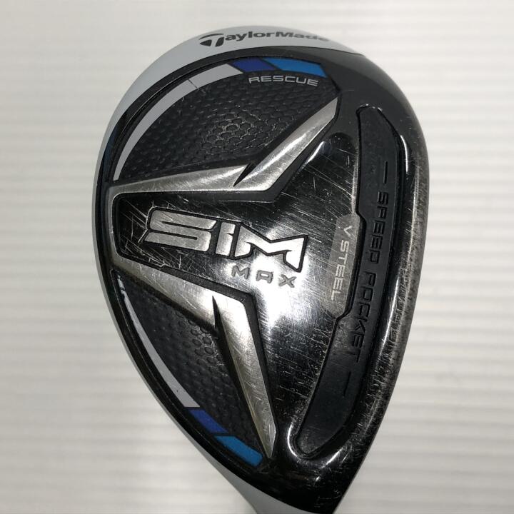 【中古】テーラーメイド SIM MAX ユーティリティ 19° Sフレックス 40.5インチ ヘッドカバーあり ツアーAd U-95 リシャフト品 Cランク 右利き用 Taylormade ゴルフクラブ シムマックス ゴルフドゥ ゴ
