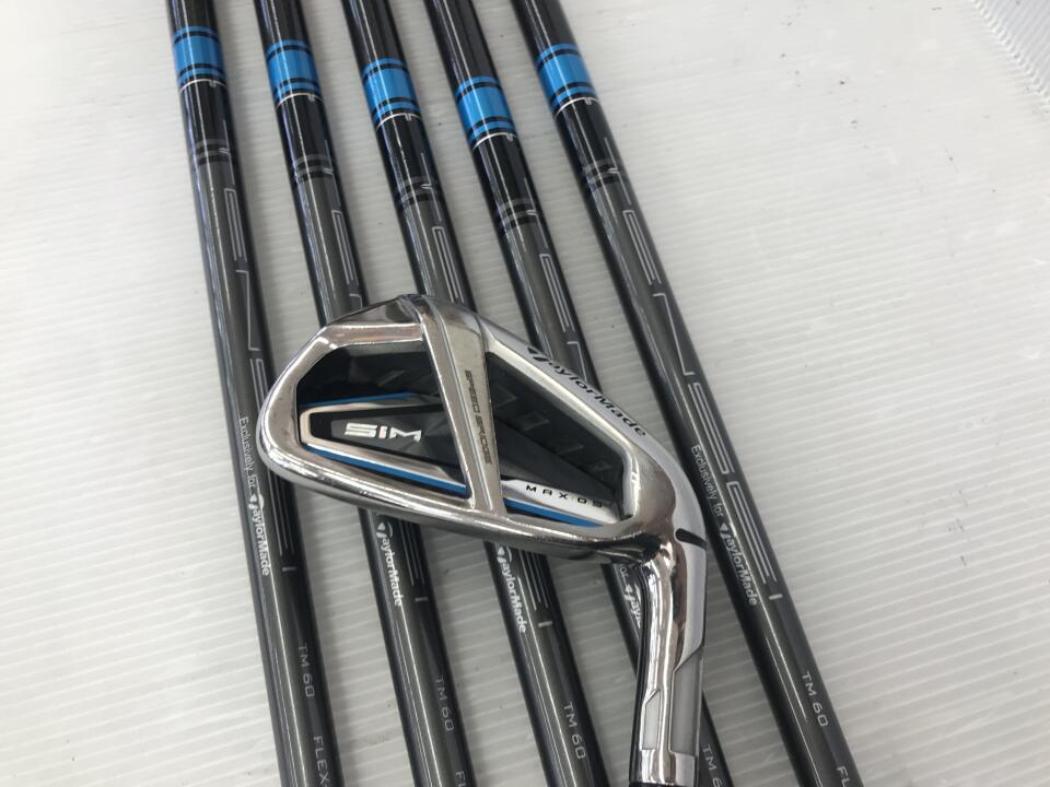 【中古】テーラーメイド SIM MAX・OS アイアンセット Rフレックス 37.75インチ TENSEI BLUE TM60 Cランク 右利き用 Taylormade ゴルフクラブ シムマックスOS ゴルフドゥ ゴルフ用品 GOLF DO 中古ゴルフクラ