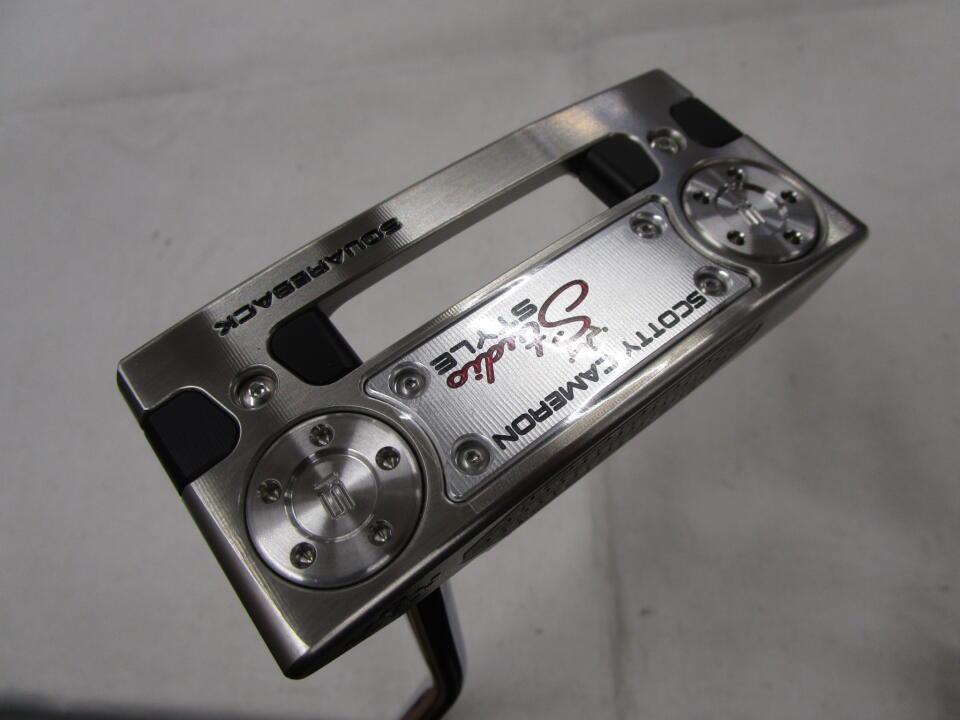 【中古】タイトリスト SC STUDIO STYLE SQUAREBACK パター 34.0インチ ヘッドカバーあり オリジナルスチール Aランク 右利き用 Titleist ゴルフクラブ スコッティキャメロン スタジオスタイル ゴルフド