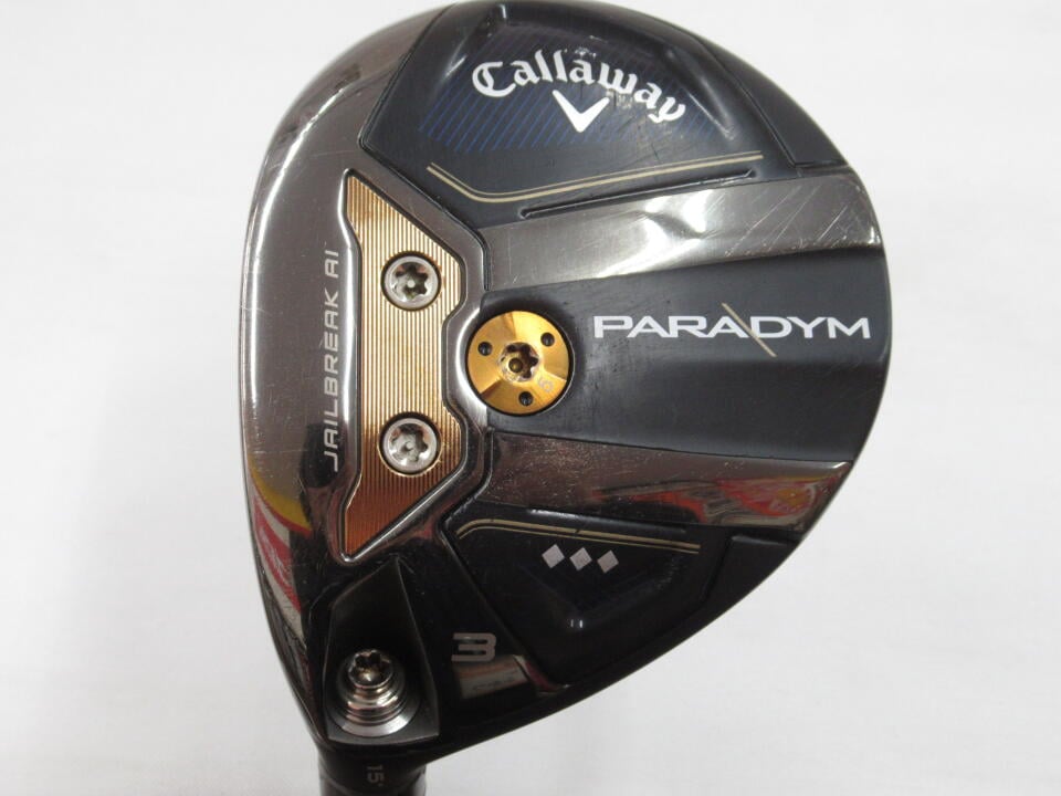 【中古】キャロウェイ PARADYM ◆◆◆ フェアウェイウッド 3W 15° Sフレックス 43.0インチ ヘッドカバーあり CRAZY S-504PROTOTYPE リシャフト品 Cランク 左利き用 Callaway ゴルフクラブ パラダイム ト