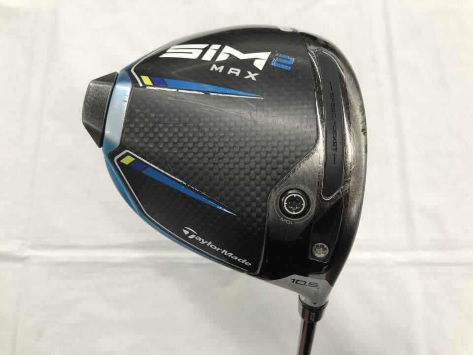 【中古】テーラーメイド SIM2 MAX ドライバー 10.5° Xフレックス 45.75インチ ディアマナW60 リシャフト品 Dランク 右利き用 Taylormade ゴルフクラブ シム2マックス ゴルフドゥ ゴルフ用品 GOLF DO 中