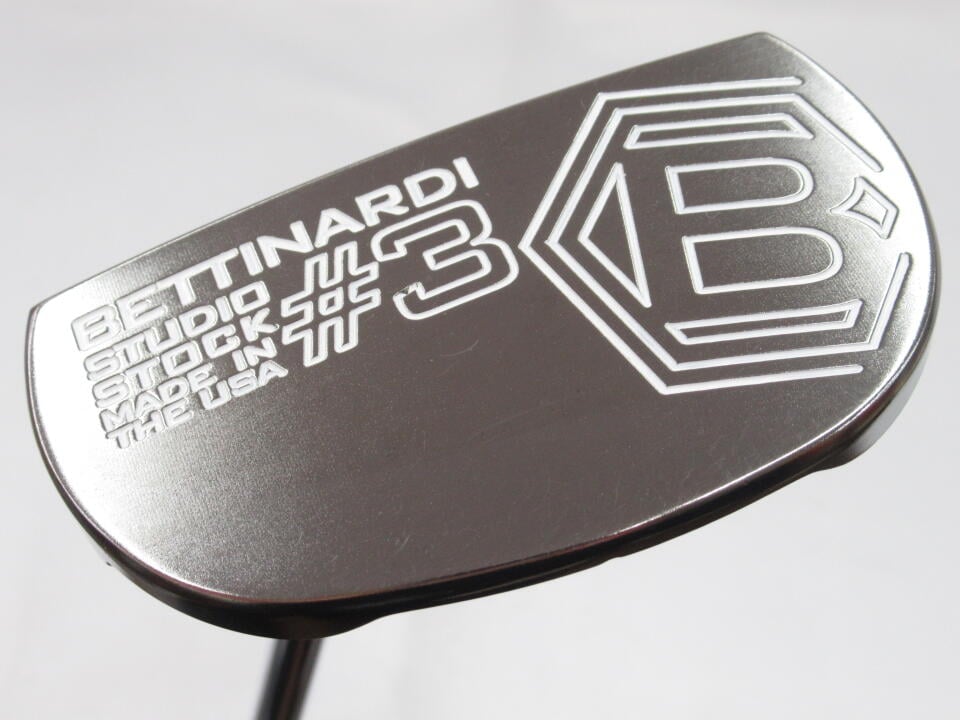 【中古】ベティナルディ STUDIO STOCK #3 2017 パター 33.0インチ ヘッドカバーあり オリジナルスチール Cランク 左利き用 BETTINARDI ゴルフクラブ ゴルフドゥ ゴルフ用品 GOLF DO 中古ゴルフクラブ