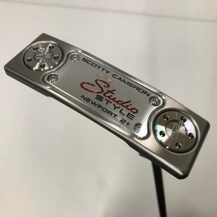 【中古】タイトリスト SC STUDIO STYLE NEWPORT 2+ パター 33.0インチ ヘッドカバーあり オリジナルスチール Aランク 右利き用 Titleist ゴルフクラブ スコッティキャメロン スタジオスタイル ゴルフド