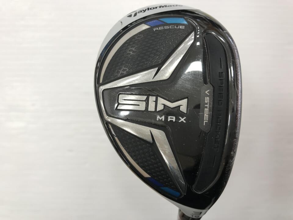 【中古】テーラーメイド SIM MAX ユーティリティ 19° Sフレックス 40.0インチ ヘッドカバーあり TRAVL IRON 85 リシャフト品 Cランク 右利き用 Taylormade ゴルフクラブ シムマックス ゴルフドゥ ゴル