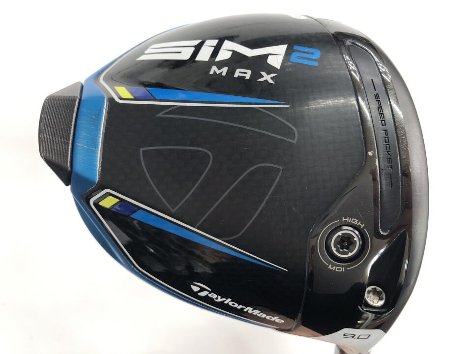 【中古】テーラーメイド SIM2 MAX ドライバー 9° SRフレックス 45.5インチ ヘッドカバーあり TENSEI REDTM 50 リシャフト品 Cランク 右利き用 Taylormade ゴルフクラブ シム2マックス ゴルフドゥ ゴルフ