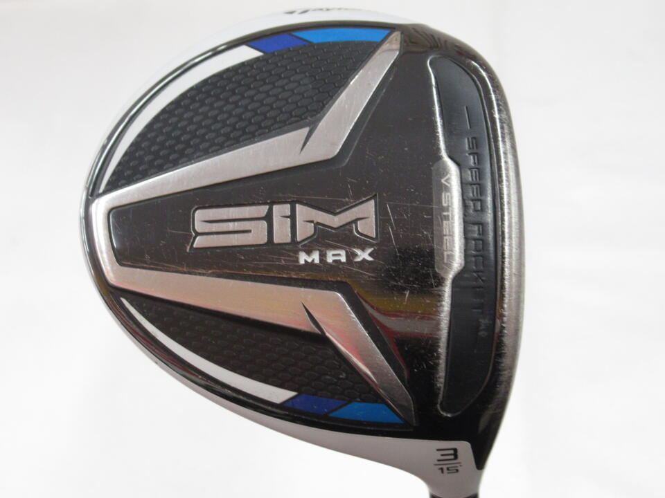 【中古】テーラーメイド SIM MAX フェアウェイウッド 3W 15° Sフレックス 43.25インチ Diamana Thamp F55 リシャフト品 Dランク 右利き用 Taylormade ゴルフクラブ シムマックス ゴルフドゥ ゴルフ用品 GOL