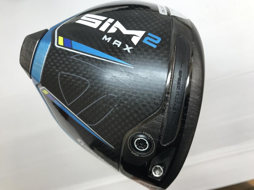【中古】テーラーメイド SIM2 MAX ドライバー 10.5° Sフレックス 45.0インチ ヘッドカバーあり ツアーAD　UB-6 リシャフト品 Dランク 右利き用 Taylormade ゴルフクラブ シム2マックス ゴルフドゥ ゴ