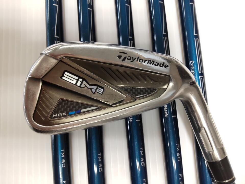 【中古】テーラーメイド SIM2 MAX アイアンセット 25° Sフレックス 38.0インチ TENSEI BLUE TM60(SIM2) Dランク 右利き用 Taylormade ゴルフクラブ シム2マックス ゴルフドゥ ゴルフ用品 GOLF DO 中古ゴルフ