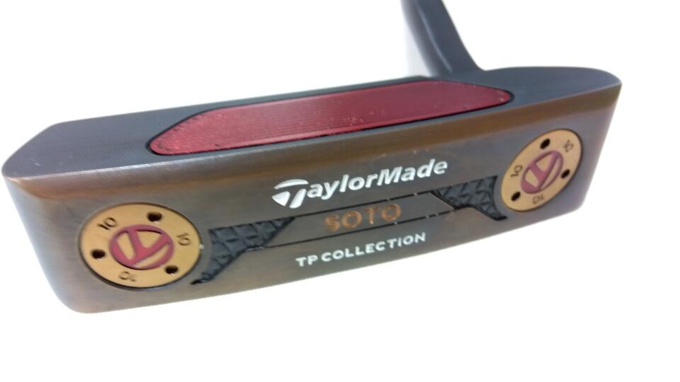 【中古】テーラーメイド TP COLLECTION BLACK COPPER SOTO US パター 33.5インチ ヘッドカバーあり オリジナルスチール(SS GTR1.0ｸﾞﾘｯﾌﾟ) Cランク 右利き用 Taylormade ゴルフクラブ ゴルフドゥ ゴルフ