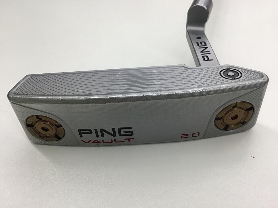 【中古】ピン VAULT 2.0 VOSS Platinum パター 33.5インチ ヘッドカバーあり オリジナルスチール(PP58ｸﾞﾘｯﾌﾟ) Dランク 右利き用 PING ゴルフクラブ ゴルフドゥ ゴルフ用品 GOLF DO 中古ゴルフクラ