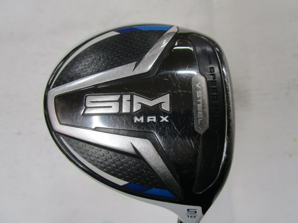 【中古】テーラーメイド SIM MAX US フェアウェイウッド 5W 18° Rフレックス 42.0インチ ヘッドカバーあり ◆差し戻し◆FUJIKURA VENTUS　BLUE　5 リシャフト品 Dランク 右利き用 Taylormade ゴルフクラブ