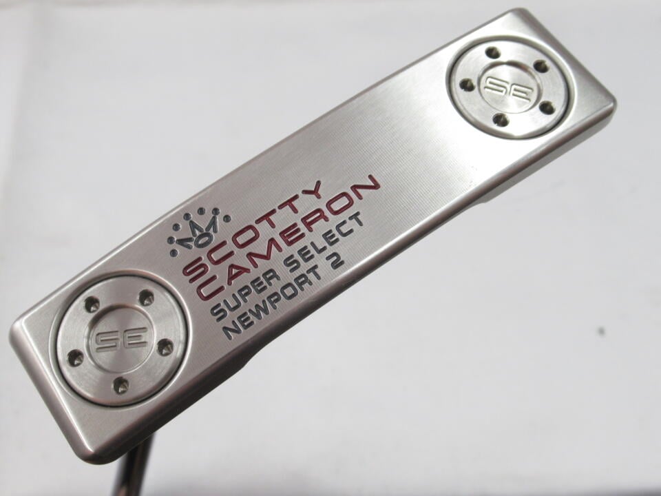 【中古】タイトリスト SC SUPER SELECT NEWPORT 2 パター 34.0インチ ヘッドカバーあり オリジナルスチール Cランク 左利き用 Titleist ゴルフクラブ スコッティキャメロン スーパーセレクト ニューポ